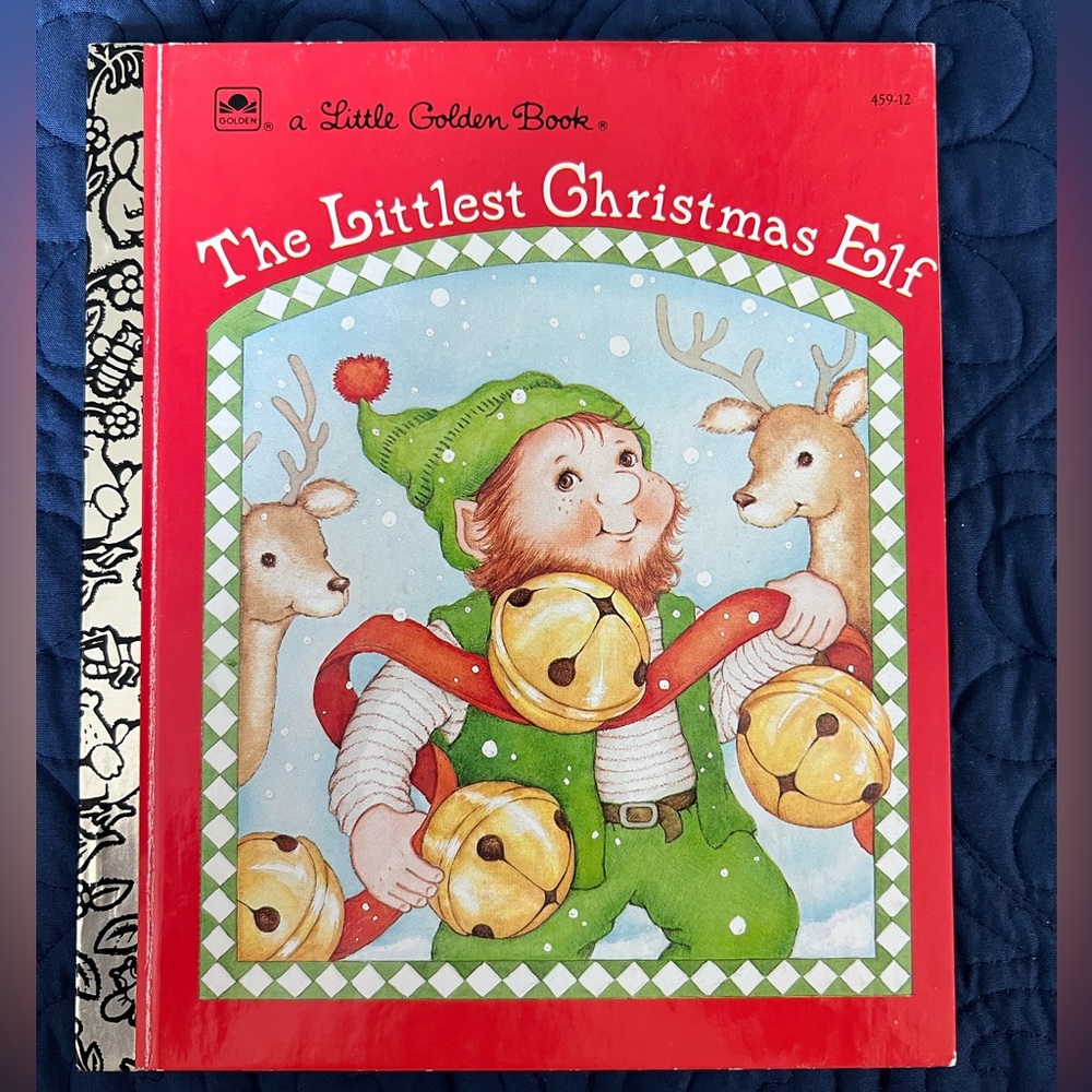 Vintage like new little golden book-The littlest Christmas elf.  1987 edition.